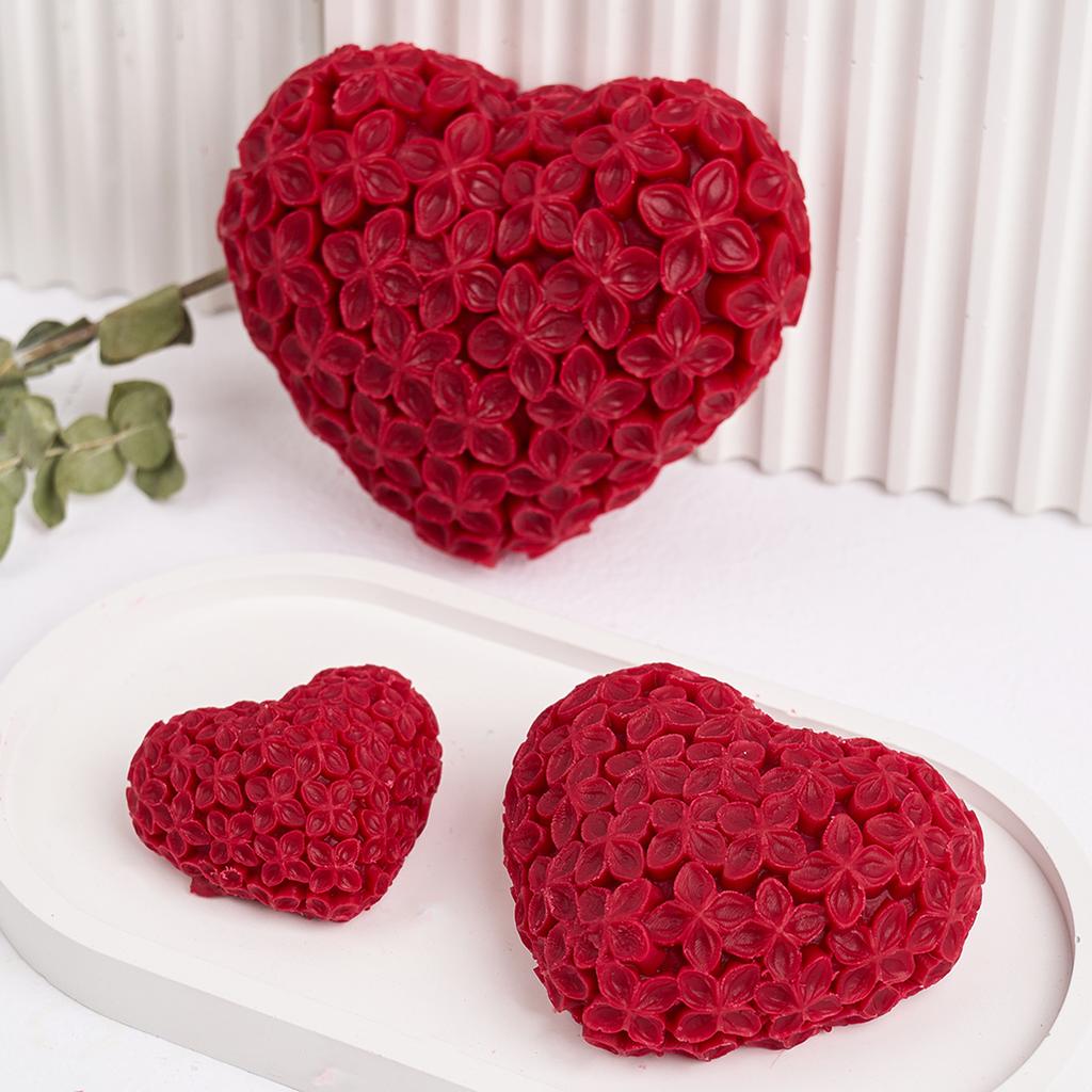 Größe S/M/L Liebesblume Duftkerze Silikonform DIY Handgemachte Seifenkugelform Valentinstag Deko Gips Harz Bastelform