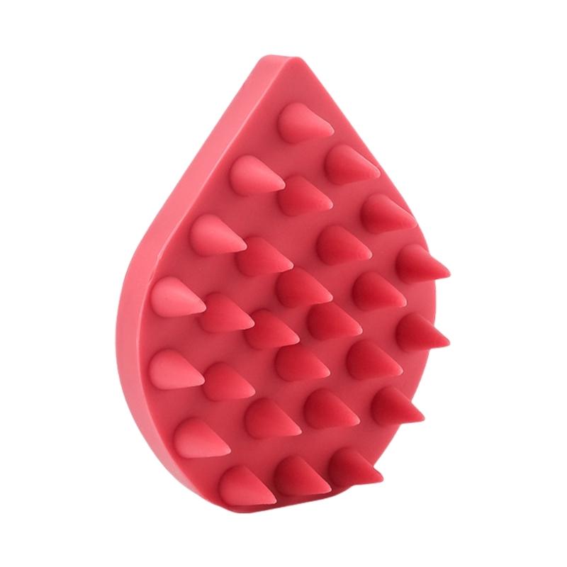 Silicone Shampoo Brush Scalp Massage Brush Wet and Dry Hair Washing Brush Water Droplets Shaped Shampoo Comb for Daily