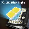 72 LED Outdoor Solar Motion Sensor Wall Lamp Foldable Waterproof 3 Lighting Modes Solar Light for Garden Yard Patio