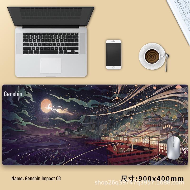 Extra velká podložka pod myš Genshin Impact Venti - Zesílená anime podložka pod klávesnici