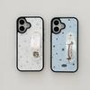 Blue Star Cute Puppy Cartoon Band Aid Bracket Phone Case For iPhone 17 Air 16 15 14 13 12 11 Pro Max Plus Kawaii Cover