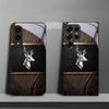 Elite Metallic Stag Black Phone Case For Samsung Galaxy S26 Ultra S25 Edge S24 FE S23 Plus S22 S21 S20 S22 S24 Glass Back Cover
