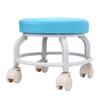 Niski Hoker na Kółkach Obrotowy 360 Stopni Hoker na Kółkach do Manicure Domowe Biuro Dzieci Niebieski