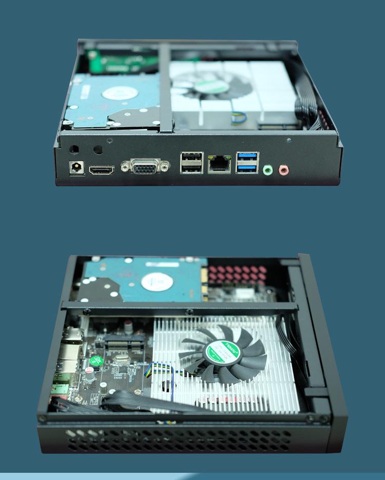 SKTC DX01 Schlankes Mini-ITX Desktop-Gehäuse mit VESA-Halterung