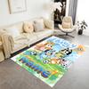 Penguin Christmas Wreath Personalized Name Floor Rug Office Rug Design for Dining Room Decorate room Living Rooms Entryway Antislip Carpet