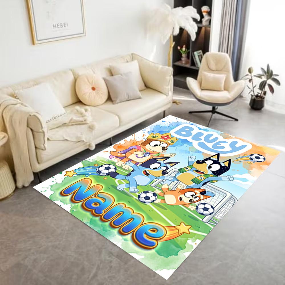 Penguin Christmas Wreath Personalized Name Floor Rug Office Rug Design for Dining Room Decorate room Living Rooms Entryway Antislip Carpet