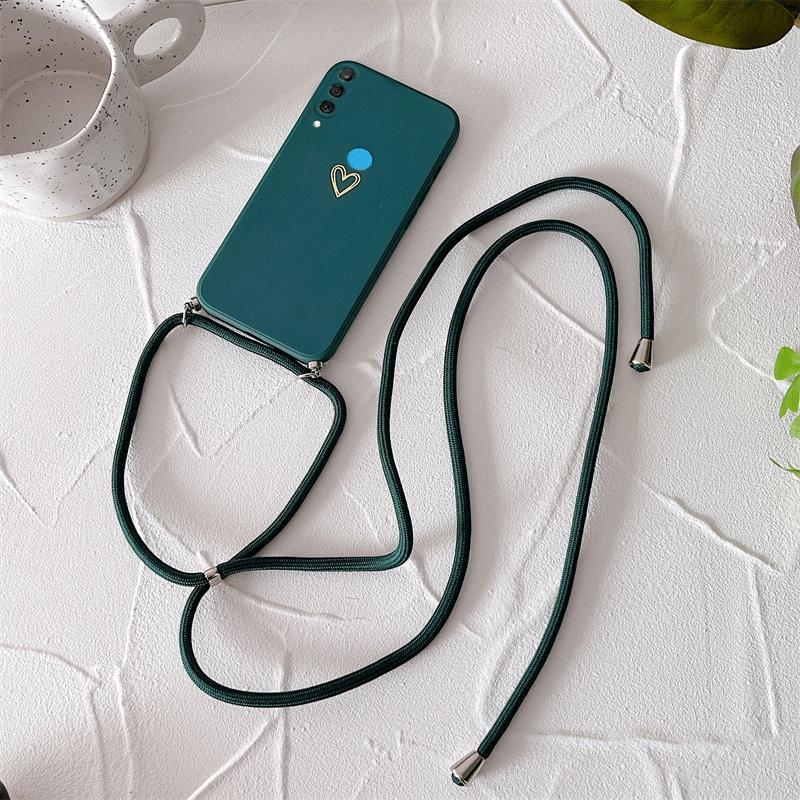 Lanière bandoulière Coque en silicone pour téléphone Pour Huawei P30 P20 P40 Lite Pro Nova 3e 4e 5 5i 8 7 6 se P smart Plus Z P 30 Housse Nova 3&With Lanyard