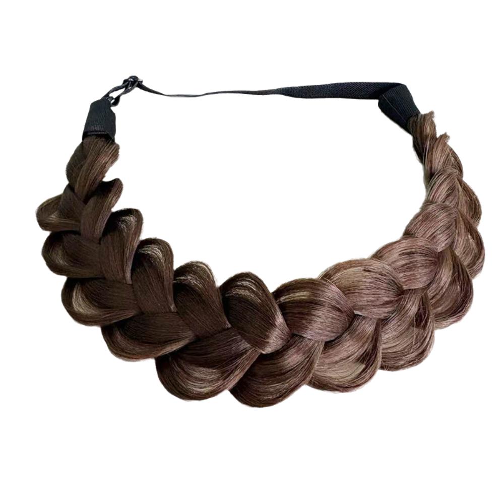 Adjustable Handmade Braids Wig Elastic Band Fishbone Braid Lazy Headband Commuting