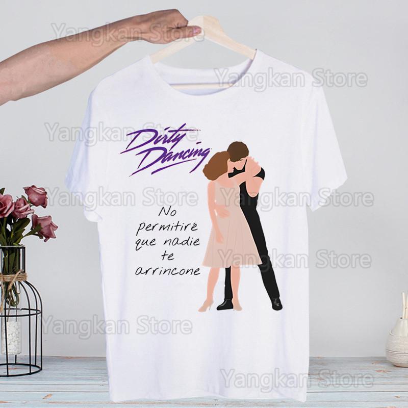 Dirty Dancing Movie Harajuku T Shirt Men Retro Washed Tops Tees Harajuku Tshirt Streetwear Hip Hop Male T-shirts