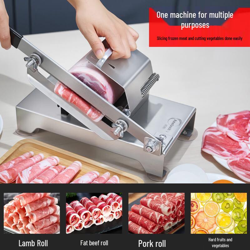 ZISIZ Household 304 Stainless Steel Frozen Meat Slicer