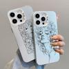 Beautiful Flower Girl Line Design Durable Laser Phone Case For Samsung Galaxy S21 S23 S24 FE S25 S24 S23 S22 Ultra Plus Covers