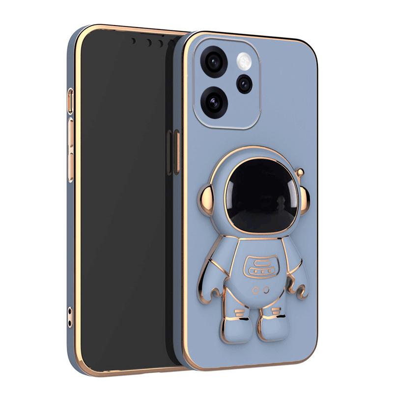 For OPPO Reno 15 Pro 15F Case Shining Astronaut Spaceman Bracket Holder Design Soft Plating For OPPO Reno 15F 15 Pro Back Cover