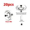 15x3mm Countersunk Round Disc Magnets with 4mm Hole, Multipurpose Flat Magnetic Pieces for Refrigerator Decoration, Office