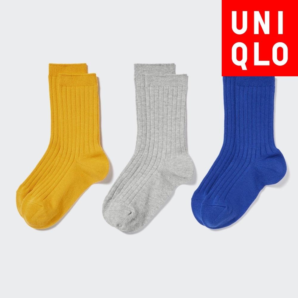 

НОСКИ UNIQLO KIDS REGULAR 3P ЦВЕТНЫЕ ГУБЫ 47 YELLOW/Kids 18cm