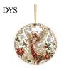 Winter Seasonal Ornaments Christmas Acrylic Hanging Ornament, 2D Flat Double Side Printed Tree Santa Snowman Pendant for Window, Festive Holiday Decor