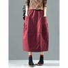 Retro Plus Size Mid-Length A-Line Skirt - Flattering, Versatile, and Artistic Design