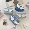 small cute Travel Makeup Case Purse Cute Angel Wings Women's Storage Bag Star Bowknot Female Denim Cosmetic Bags