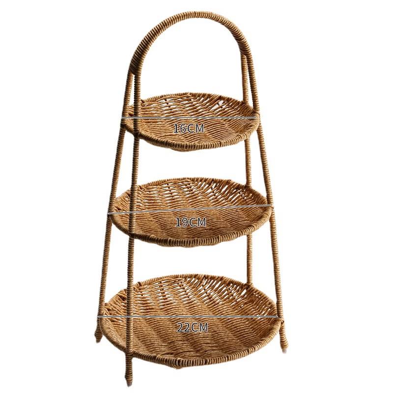 Nordic Style 3-Tier Round Fruit Snack Plate