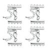 2sets Metal Lobster Clasps Extender Chain Copper Plated Multi Row Link Clasp Connectors For DIY Jewelry Making Necklace Bracelet