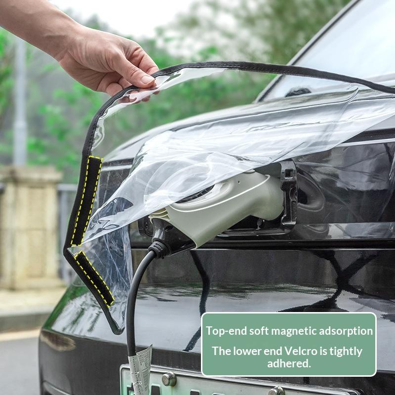 Electric Car Charger Cover Outdoor Car Charging Port Rain Cover Waterproof Charging Plug Protection For Electric Vehicle
