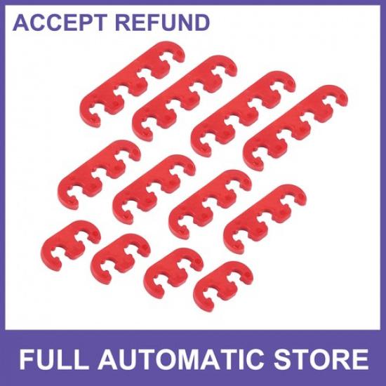 12 Pcs 7mm 8mm 8.5mm 8.8mm Car Engine Spark Plug Separators Holder Red Universal