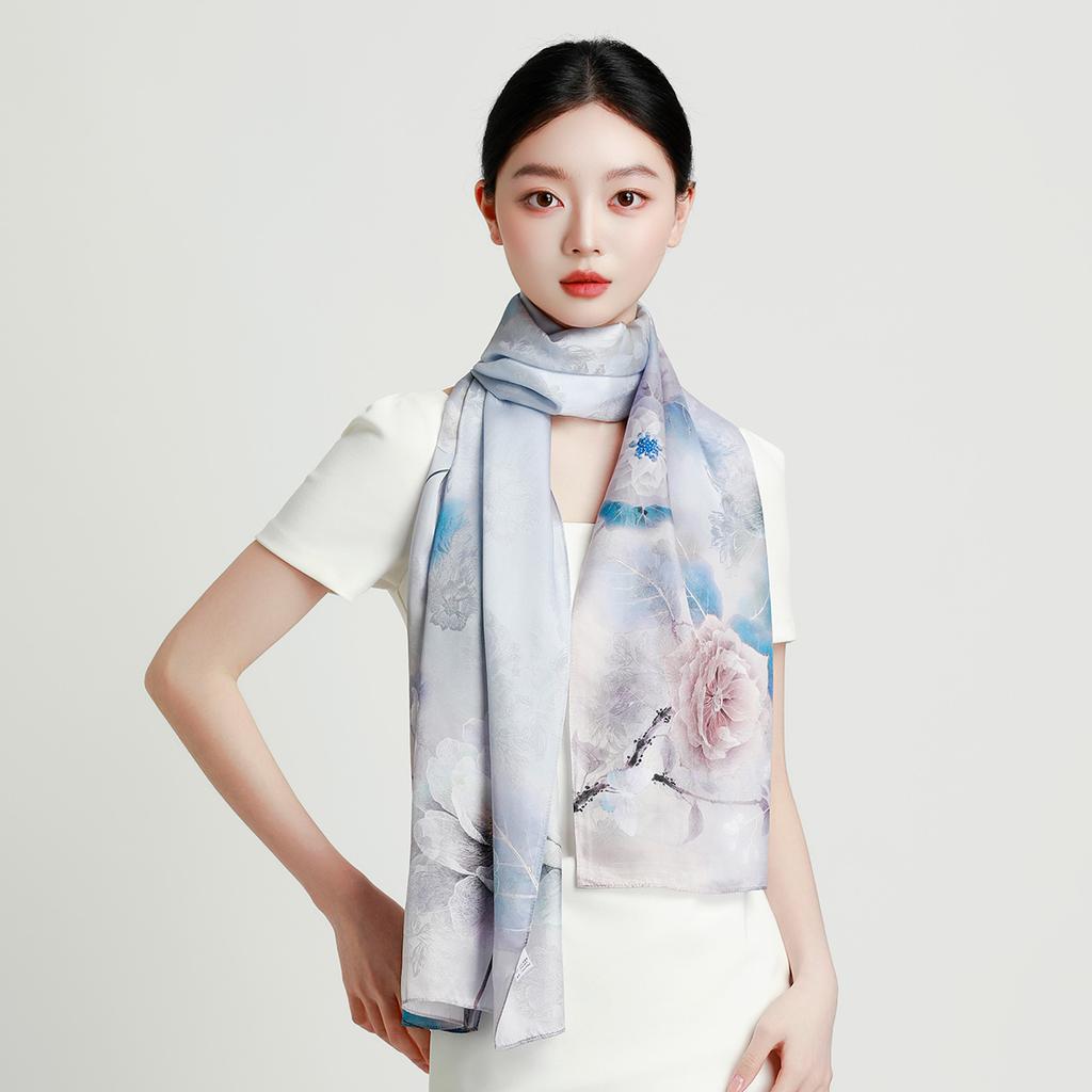 100% Mulberry Silk Scarf for Women