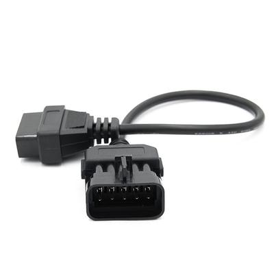 1Pcs 10 Pin To OBD2 16 Pin Adaptor Cable For Old Vauxhall / Opel Car 1988-1996
