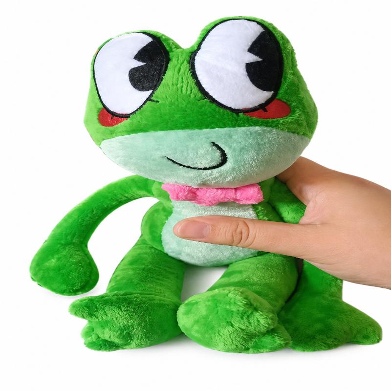 Frog Plush Toy  Cute Soft Stuffed Animal Plushie Doll Kawaii Frog Character Kids Birthday Gift Room Decoration Home Collectible