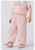 Mini Balabala Girls' Baby Pants with Breathable and Anti Belly Features, Adjustable Foot Openings for Summer