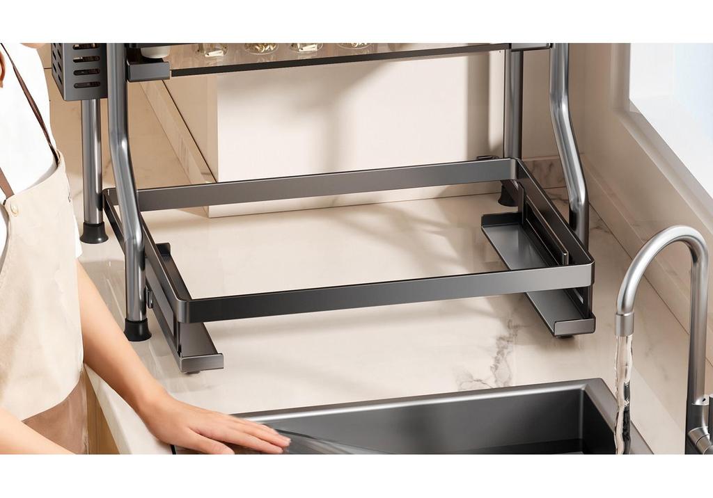 Multi-Layer Kitchen Countertop Storage Rack for Oils, Spices, and Utensils