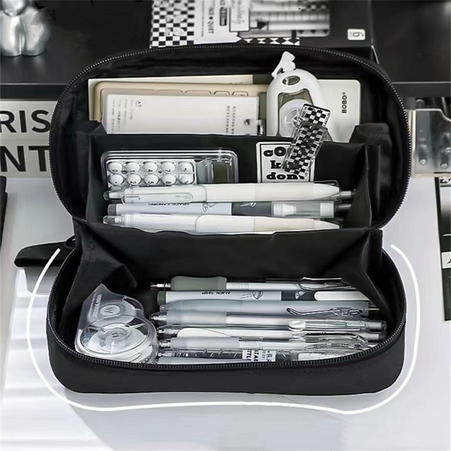 Cute Multi Layer Pencil Case Pouch, Large Capacity Pen Case Bag,Durable Stationery Storage Bag