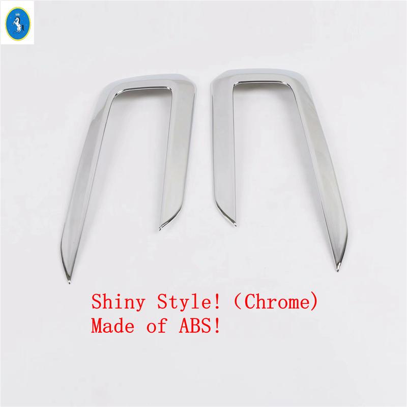 Chrome Auto Exterior Front Fog Lights Lamp Foglight Decoration Cover Trim Frame Sticker Accessories For Volvo XC40 2018 - 2024