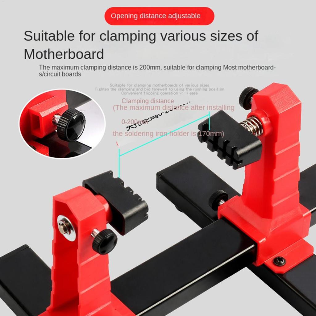 PCB Holder Adjustable Phone Repair Stand Circuit Board Clamp Fixture for IC Soldering Welding, Home Workshop Repair