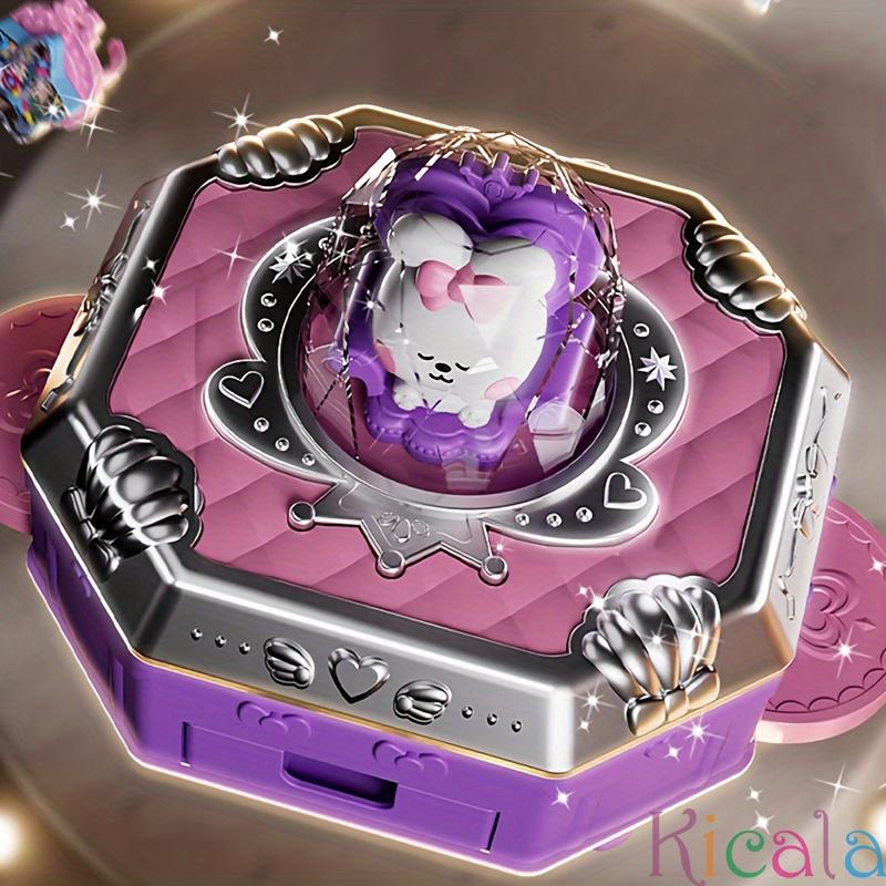 77pcs Set Children's Handmade DIY Multifunctional Magic Box Ring Jewelry Antique Card Sticker Machine Set Relieving Puzzle Toy