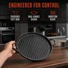 Ribbed Surface Steak Frying Pan Cast Iron Stovetop Griddle Barbecue Pan  Home Kitchen Cooking