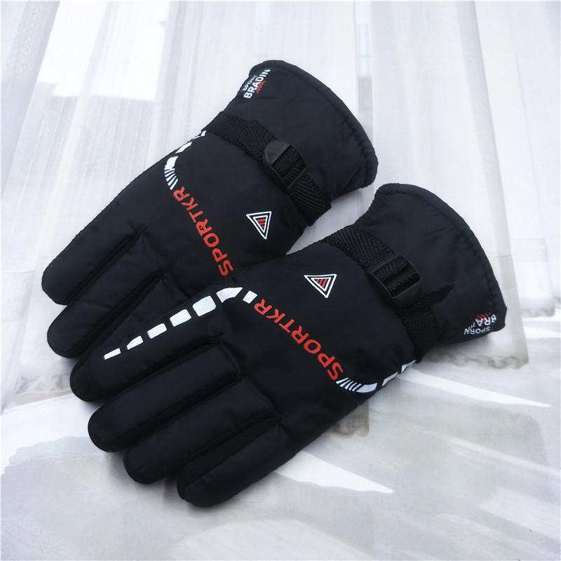 2PCS Men Waterproof Winter Cycling Gloves Windproof  Outdoor Sport Cycling Gloves Riding Bicycle Riding Motorcycle Warm Gloves