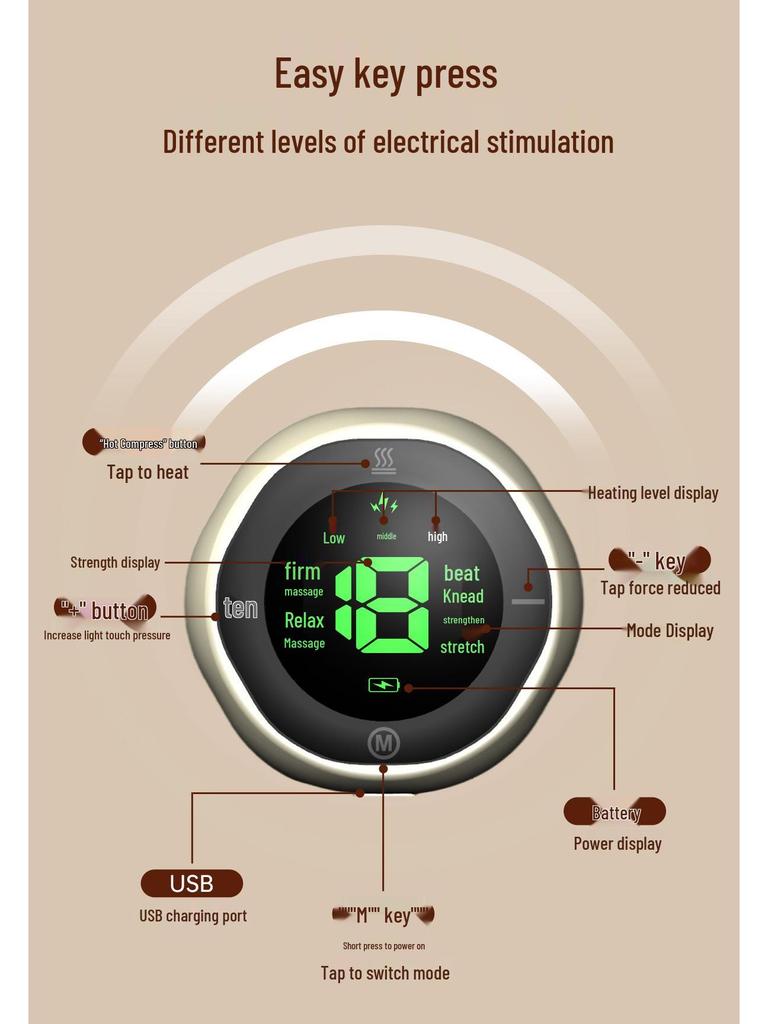 EMS Pulse Waist Massager: Microcurrent Heating Fitness Belt for Exercise and Relaxation