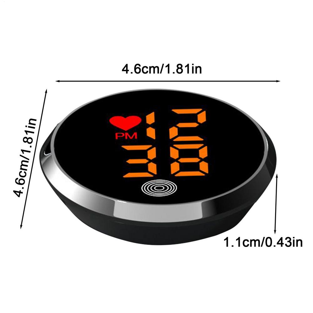 Small Stick On Clock Car Dashboard Digital Clock Automotive Adhesive Digital Clocks With LED Time Display For Dashboard Air Vent