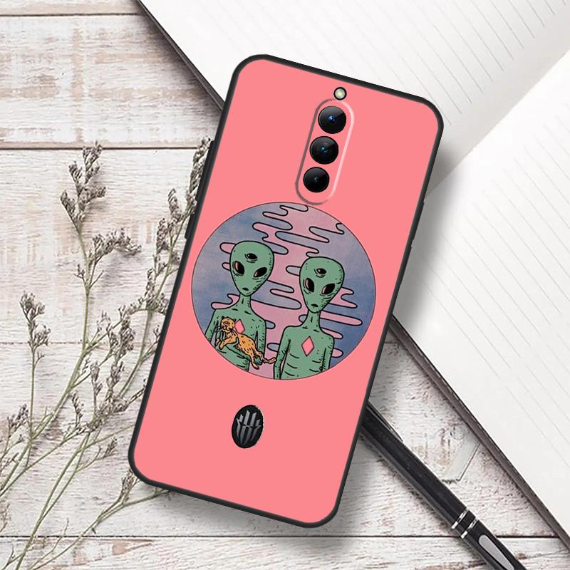 Aesthetics Cartoon Alien Space Case For ZTE Nubia Red Magic 10 Air 6S 7S 6 7 Pro RedMagic 8 9 8S 9S 10S 11 Pro Plus Cover