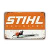 Retro Tool Stihl Brand Metal Sign Vintage Style Plate Plaque Great for Rustic Wall Decor Enhancement In Man Cave Home Garage