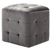 VidaXL 2 pcs Poufs Gris 30 x 30 x 30 cm Tissu velours