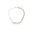 CHANEL Leather Chain Short Necklace Choker Clavicle Chain Women's Model