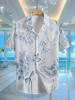 Tropical Beach Style Floral Print Men'S Short Sleeve Shirt, Button-Up, Cool And Fashionable Top, Suitable for Summer Casual Wear And Beach Vacation