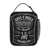 Guns N Roses Paradise Label Insulated Lunch Bag Thermal Lunch Container Leakproof Tote Lunch Box Food Bag Office Travel