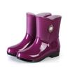 Fashion Rain Boots Women's Outdoor Waterproof Non Slip Kitchen Work Rubber Shoes Winter Mid Calf New Style Rain Boots