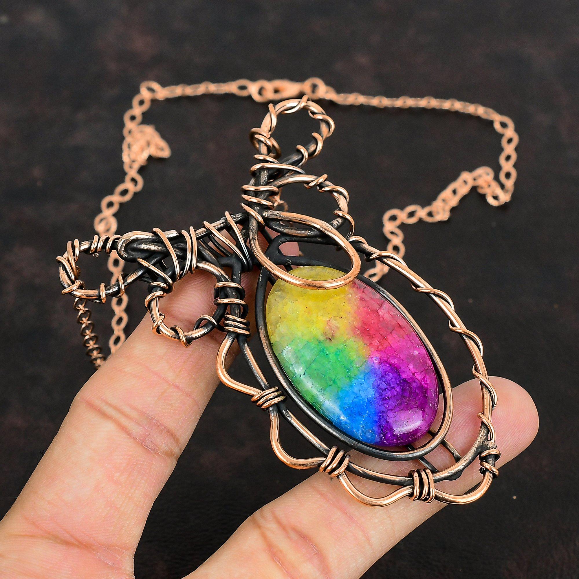 Ожерелье Друза Радужного Солнечного Кварца — фото 2