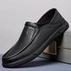 Men's shoes with one foot on the new sheepskin hollowed-out leather shoes for men's summer breathable and versatile soft-soled men's casual loafers f