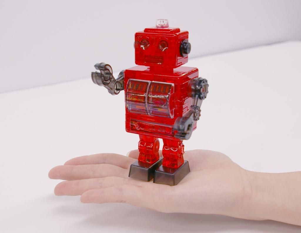 Crystal Puzzle Tin Robot Red 39-Piece