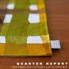 Quarter Report Float W46 x Reversible Made in Japan (Rieko Oka) Placemat, Green, Approx. H35cm, Cotton-Linen Fabric,