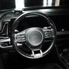 Steering Wheel Button Panel Cover Interior Steering Handle Button Frame Protective Sticker Compatible with Kia Sportage 2023-2025 Accessories (Wood